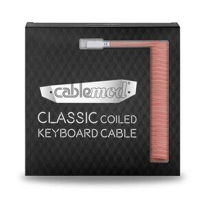 CableMod Classic Coiled Keyboard Cable USB A to USB Type C 150cm - Orangesicle